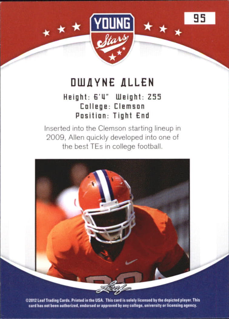 B5874- 2012 Leaf Young Stars Draft FB Cards 1-100 -You Pick- 15+ FREE US SHIP - Picture 185 of 195
