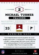 2012 Prestige Stars of the NFL Materials #2 Michael Turner/249 back image