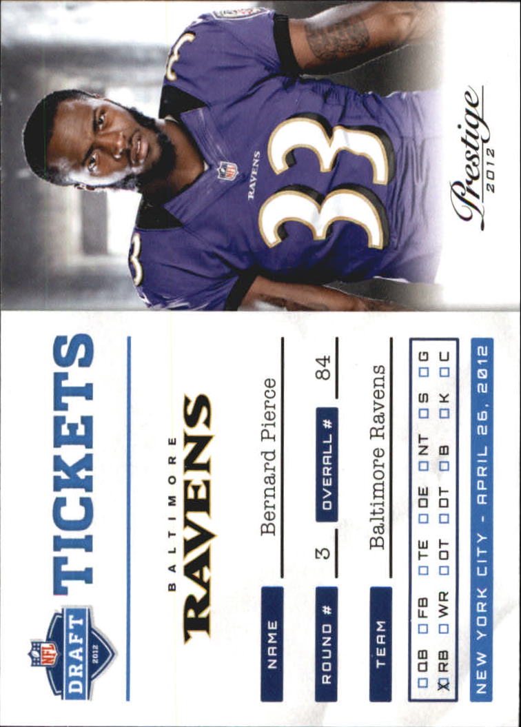 2012 Prestige NFL Draft Tickets #13 Bernard Pierce