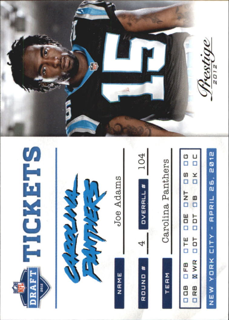 2012 Prestige NFL Draft Tickets #21 Joe Adams