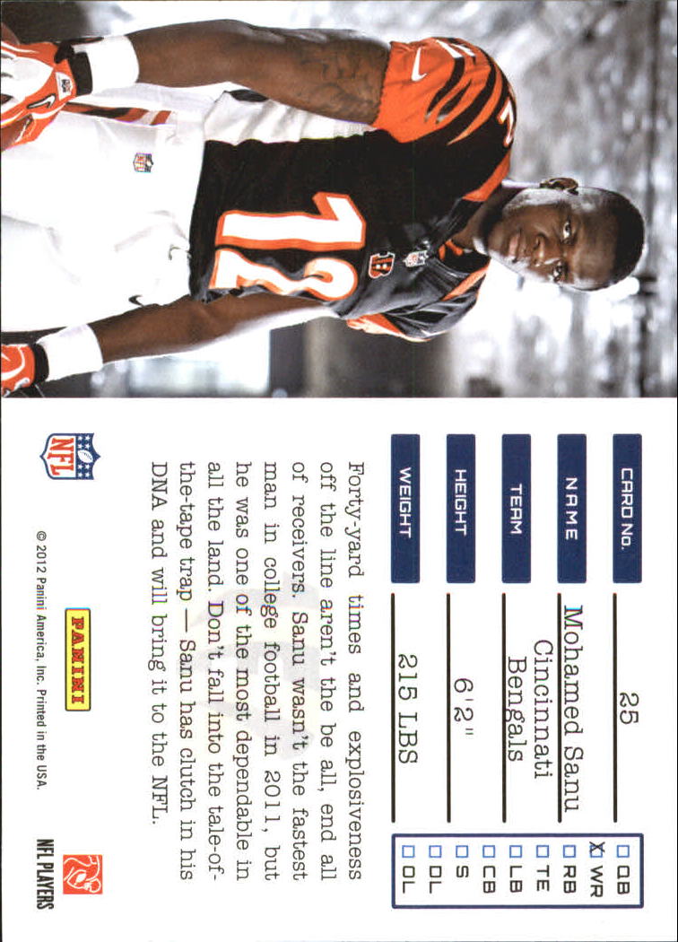 2012 Prestige NFL Draft Tickets #25 Mohamed Sanu back image