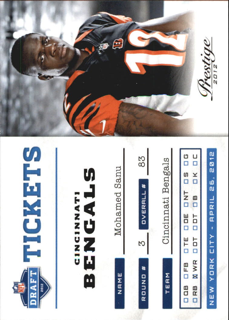 2012 Prestige NFL Draft Tickets #25 Mohamed Sanu