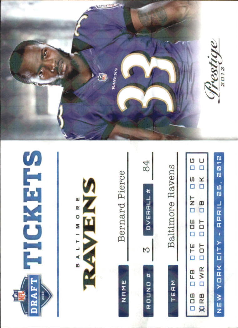 2012 Prestige NFL Draft Tickets Holokote #13 Bernard Pierce