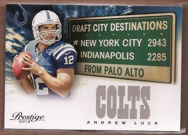 2012 Prestige Draft City Destination #2 Andrew Luck