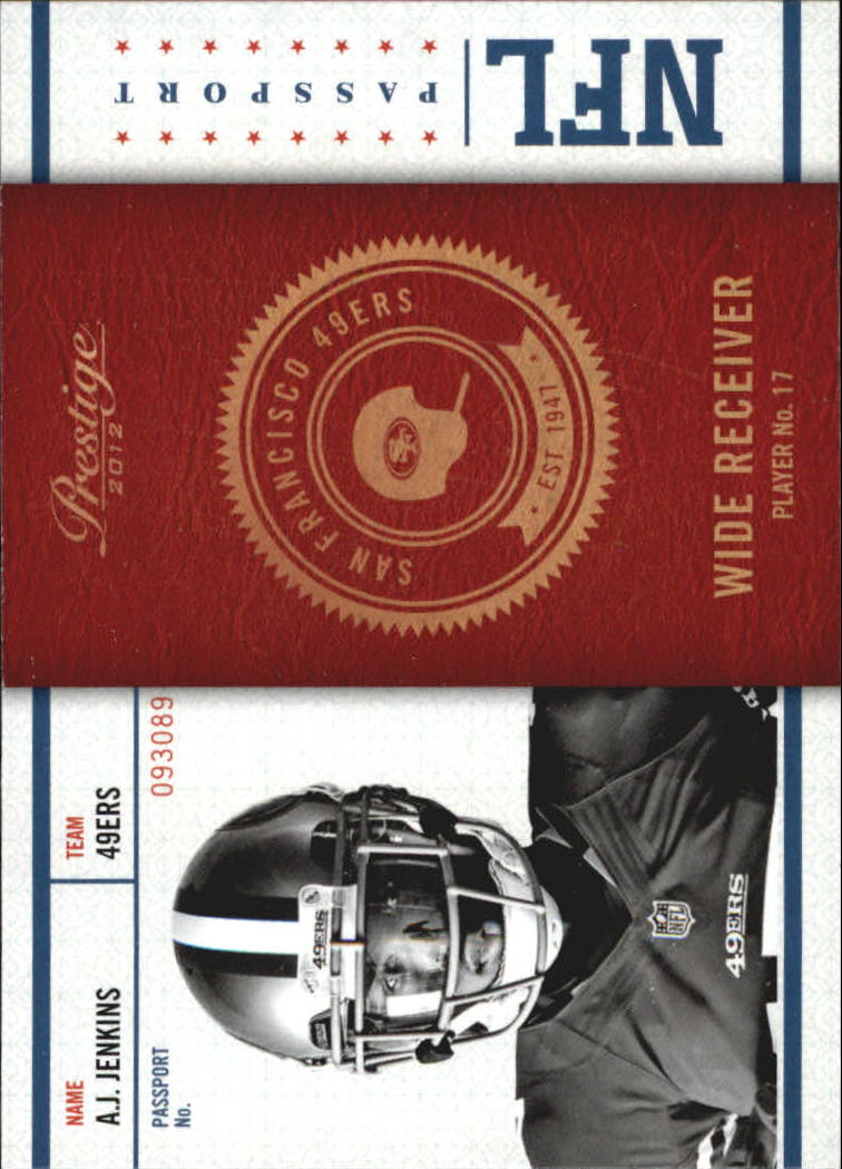 2012 Prestige NFL Passport #1 A.J. Jenkins