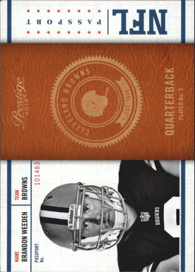 2012 Prestige NFL Passport #3 Brandon Weeden