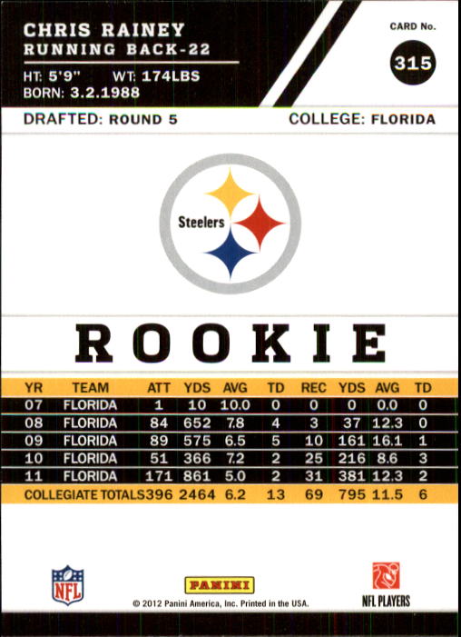 2012 Score Football Card Pick (Base) 252-400