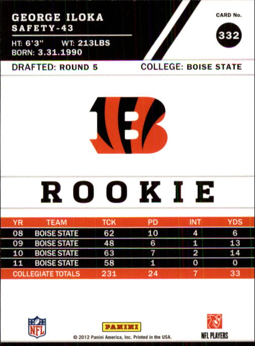 2012 Score Football Card Pick (Base) 252-400