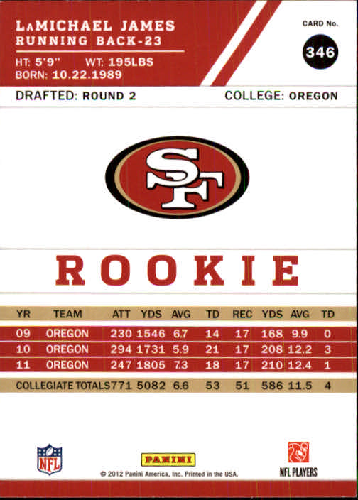 2012 Score Football Card Pick (Base) 252-400