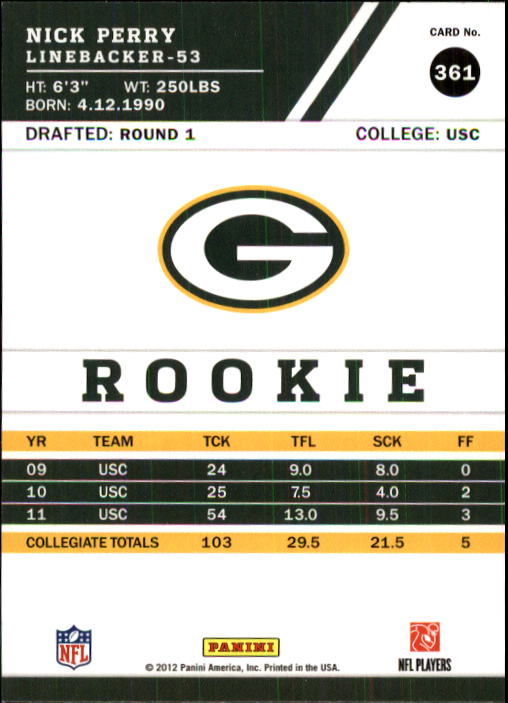 2012 Score Football Card Pick (Base) 252-400