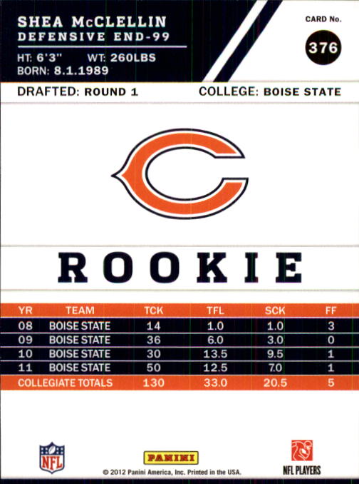 2012 Score Football Card Pick (Base) 252-400