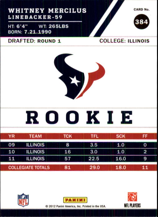 2012 Score Football Card Pick (Base) 252-400