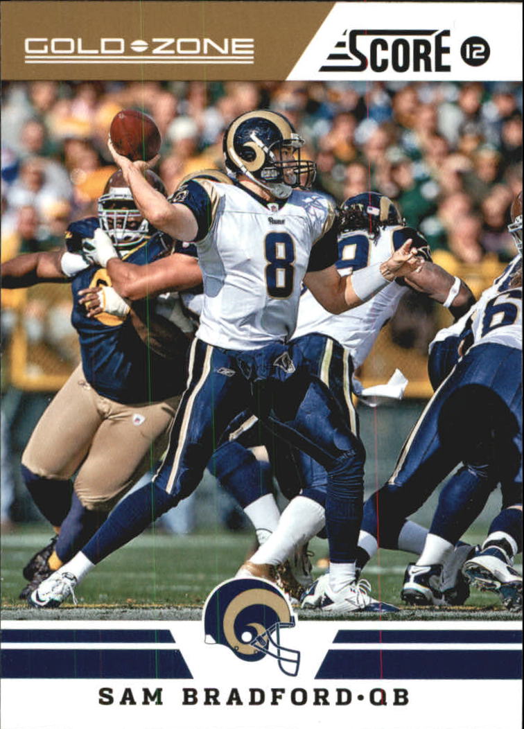 2012 Score Gold Zone St. Louis Rams Football Card #149 Sam Bradford | eBay