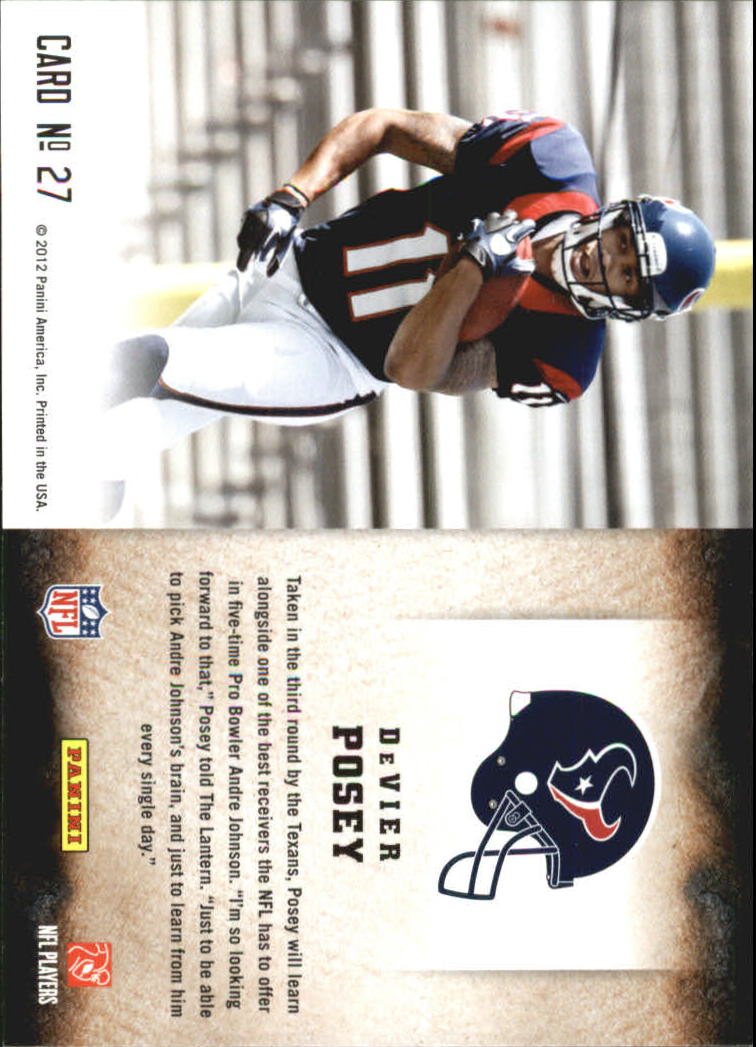 2012 Score Hot Rookies #27 DeVier Posey back image