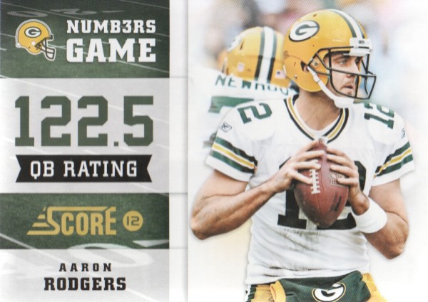 2012 Score Numbers Game #11 Aaron Rodgers