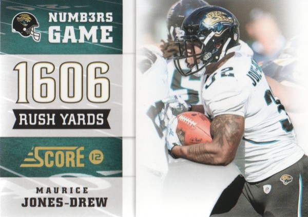 2012 Score Numbers Game Glossy #5 Maurice Jones-Drew