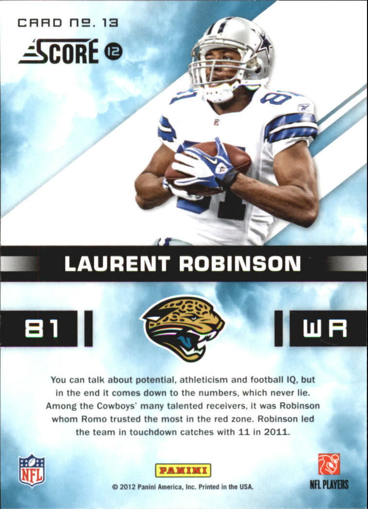 2012 Score In the Zone Glossy #13 Laurent Robinson back image