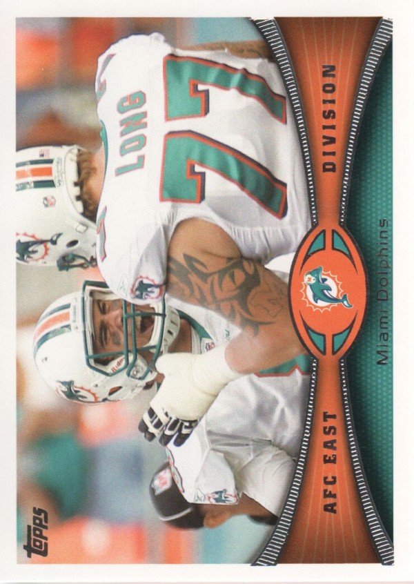 2012 Topps AFC East Division Miami Dolphins Miami Dolphins #68