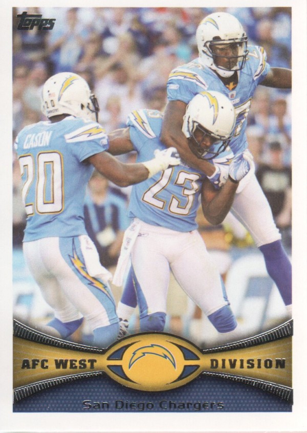 2012 Topps #101 San Diego Chargers/Antoine Cason/Quentin Jammer
