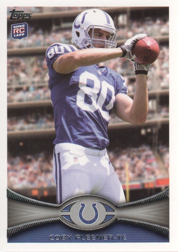 2012 Topps #132A Coby Fleener RC/(arms extended)