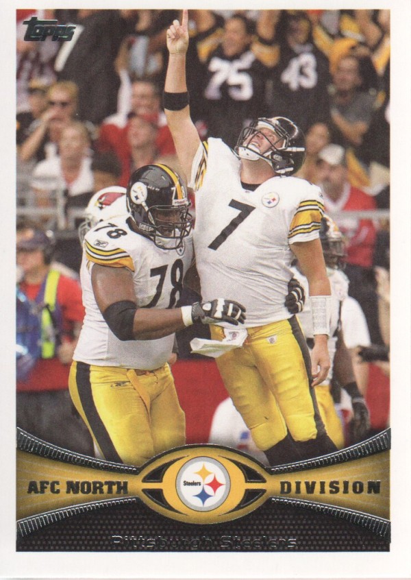 2012 Topps #159 Pittsburgh Steelers/Ben Roethlisberger/Max Starks