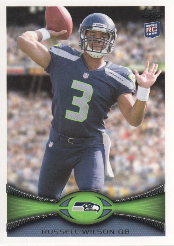 2012 Topps #165A Russell Wilson RC/(crowd in background)