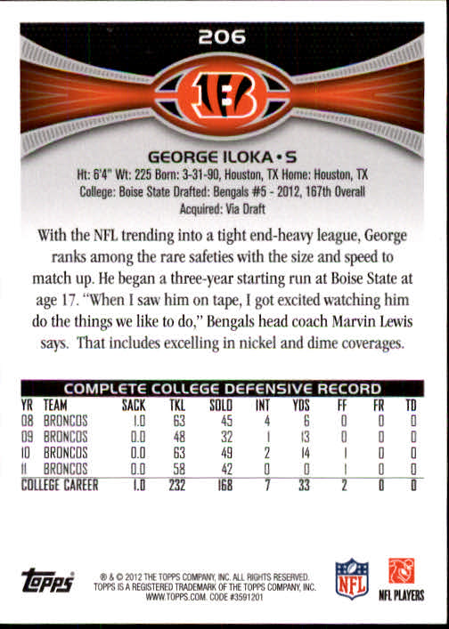 A1481- 2012 Topps Football Cards 203-402 +Rookies -You Pick- 15+ FREE US SHIP - Picture 7 of 351