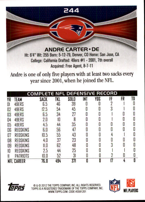 A1481- 2012 Topps Football Cards 203-402 +Rookies -You Pick- 15+ FREE US SHIP - Picture 69 of 351