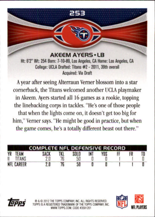 A1481- 2012 Topps Football Cards 203-402 +Rookies -You Pick- 15+ FREE US SHIP - Picture 85 of 351