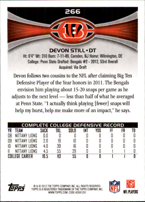 A1481- 2012 Topps Football Cards 203-402 +Rookies -You Pick- 15+ FREE US SHIP - Picture 109 of 351