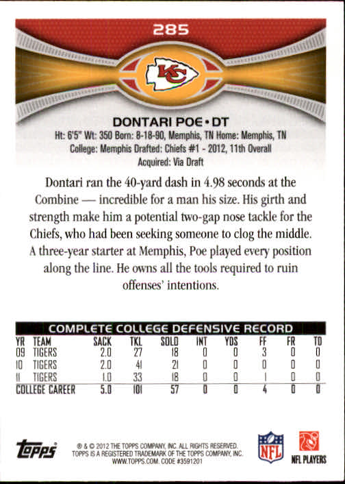 A1481- 2012 Topps Football Cards 203-402 +Rookies -You Pick- 15+ FREE US SHIP - Picture 143 of 351