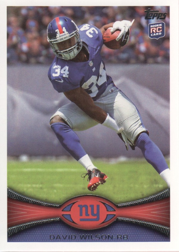 2012 Topps #289A David Wilson RC/(crowd in background)