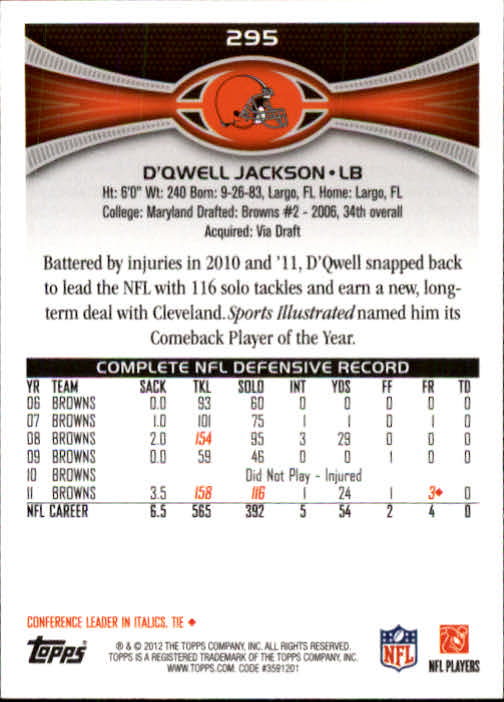 A1481- 2012 Topps Football Cards 203-402 +Rookies -You Pick- 15+ FREE US SHIP - Picture 163 of 351