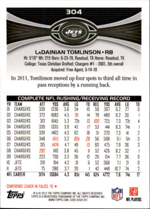 A1481- 2012 Topps Football Cards 203-402 +Rookies -You Pick- 15+ FREE US SHIP - Picture 175 of 351