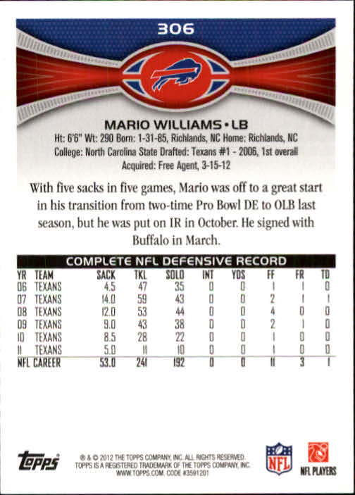 A1481- 2012 Topps Football Cards 203-402 +Rookies -You Pick- 15+ FREE US SHIP - Picture 179 of 351