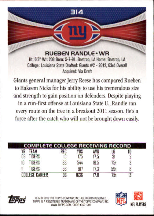 A1481- 2012 Topps Football Cards 203-402 +Rookies -You Pick- 15+ FREE US SHIP - Picture 195 of 351