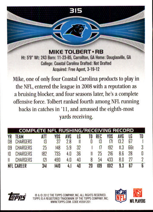 A1481- 2012 Topps Football Cards 203-402 +Rookies -You Pick- 15+ FREE US SHIP - Picture 197 of 351