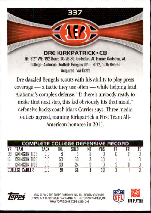 A1481- 2012 Topps Football Cards 203-402 +Rookies -You Pick- 15+ FREE US SHIP - Picture 231 of 351