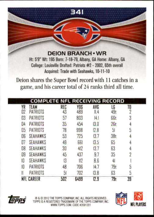 A1481- 2012 Topps Football Cards 203-402 +Rookies -You Pick- 15+ FREE US SHIP - Picture 237 of 351