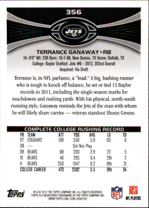 A1481- 2012 Topps Football Cards 203-402 +Rookies -You Pick- 15+ FREE US SHIP - Picture 263 of 351