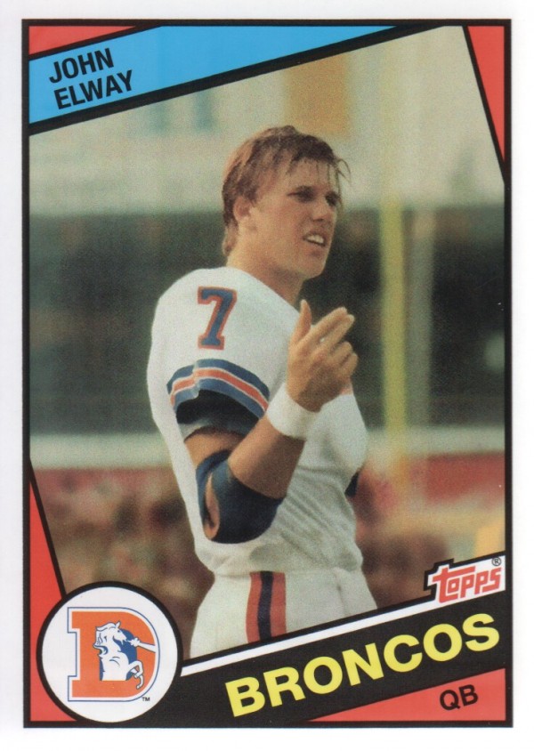 1984 Topps #63 JOHN ELWAY Rookie Reprint Card Denver Broncos! –