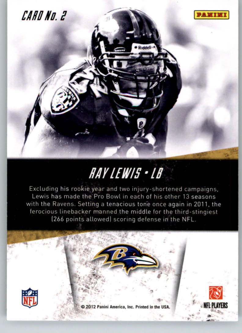 2012 Rookies and Stars Greatest Hits #2 Ray Lewis back image