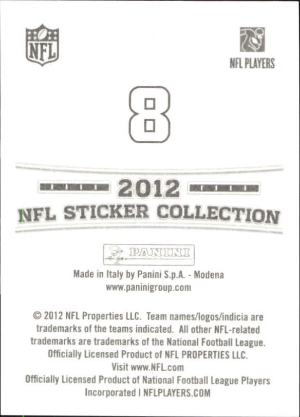 B0816- 2012 Panini Stickers FB Cards 1-250 +Rookies -You Pick- 15+ FREE US SHIP - Picture 9 of 405