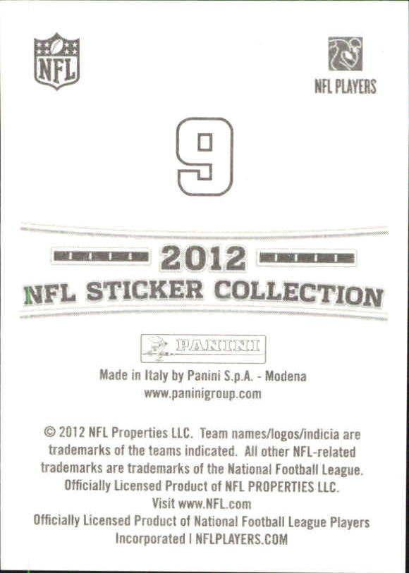 B0816- 2012 Panini Stickers FB Cards 1-250 +Rookies -You Pick- 15+ FREE US SHIP - Picture 11 of 405