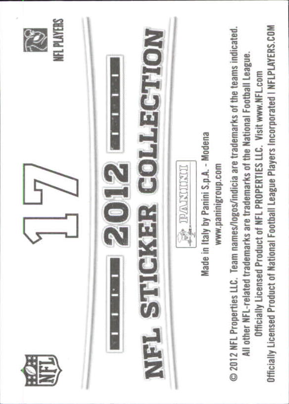 B0816- 2012 Panini Stickers FB Cards 1-250 +Rookies -You Pick- 15+ FREE US SHIP - Picture 25 of 405