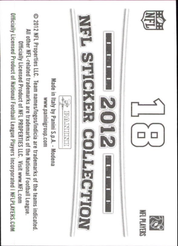 B0816- 2012 Panini Stickers FB Cards 1-250 +Rookies -You Pick- 15+ FREE US SHIP - Picture 27 of 405