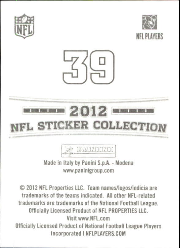 B0816- 2012 Panini Stickers FB Cards 1-250 +Rookies -You Pick- 15+ FREE US SHIP - Picture 61 of 405