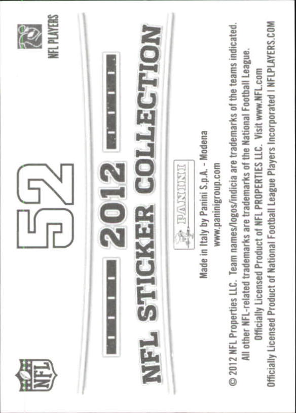 B0816- 2012 Panini Stickers FB Cards 1-250 +Rookies -You Pick- 15+ FREE US SHIP - Picture 85 of 405