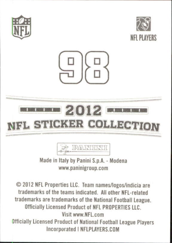 B0816- 2012 Panini Stickers FB Cards 1-250 +Rookies -You Pick- 15+ FREE US SHIP - Picture 155 of 405