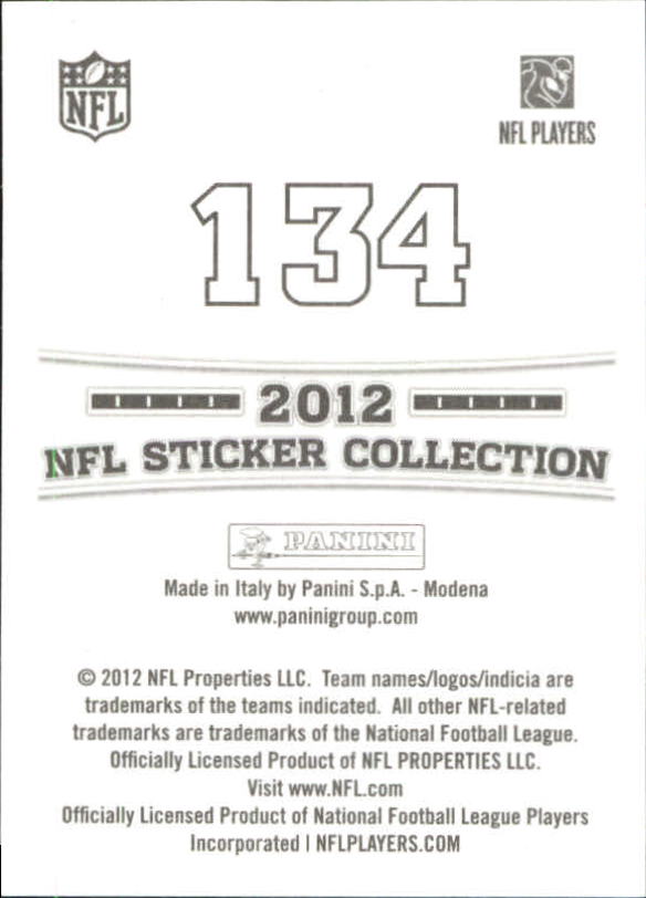 2012 Panini Stickers #134 Andrew Luck back image